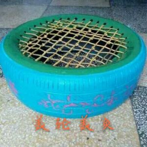 超大型儿童弹跳轮胎 彩绘轮胎 废旧轮胎彩绘 创意轮胎 手工dly