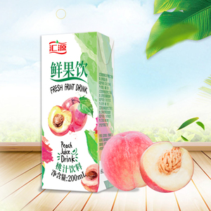 汇源鲜果饮橙汁桃汁饮料200ml*12盒