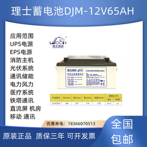 理士蓄电池12V65AH理士 DJM1265S 免维护铅酸蓄电池UPS EPS直流屏