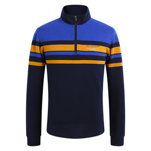 gold shark/金鲨atx31905男士长袖t恤翻领商务polo衫条纹体恤衫