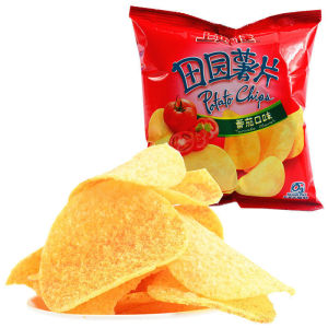 【现货即发】上好佳  田园薯片  番茄烧烤口味15克 口味包装随机