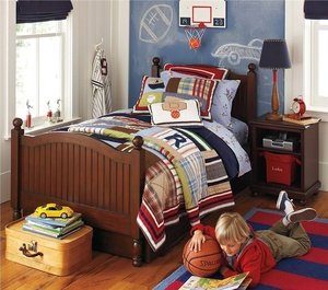 美式床轻奢实木床儿童现代简约高箱男生乡村1.5米床欧式单人床1.2