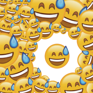 卡通emoji表情流汗黄豆贴纸行李箱笔记本电脑手机壳ipad无语贴画