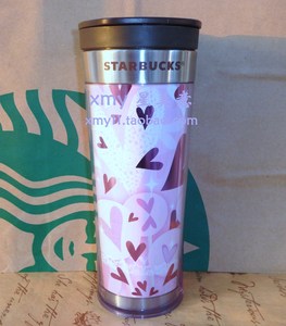 星巴克Starbucks日本情人节紫色心形爱心贝拉心随行杯正品现货