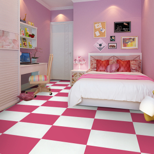 少女粉色自粘地板pvc环保地板贴ins网红加厚耐磨防水地板革纸地贴