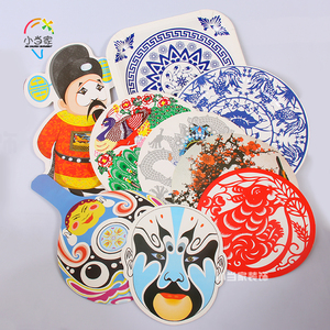幼儿园中国风装饰贴画节气传统节日文化青花十二生肖印刷图案卡片