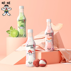 旺旺莎娃蜜桃味荔枝味莫吉托风味夏日清凉爽口配制酒组合380ml*4