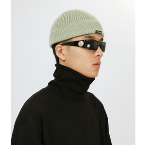 thrillscrew街头嘻哈三色毛线帽子弹力针织瓜皮帽圆顶百搭冷帽潮