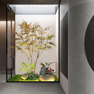 室内仿真植物造景装饰假树商场店铺橱窗大型落地绿植景观摆件定制