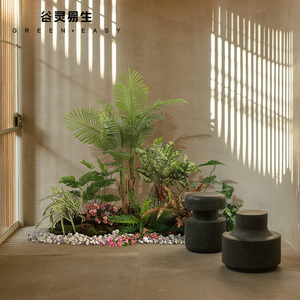 谷灵易生仿真植物造景大型假树室内摆件办公室假绿植装饰景观定制