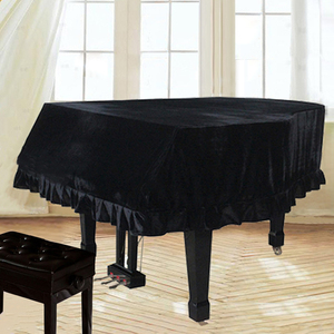 可定制三角琴罩钢琴罩雅马哈全罩简约现代金丝绒加厚全套防尘罩凳
