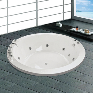 圆形浴缸嵌入式家用酒店民宿亚克力加热恒温双人按摩浴缸1.2-2米