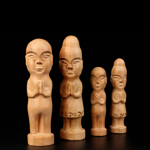 桃木人 男款 小人雕刻挂件宝宝人物压惊手工男女款 圆雕木雕