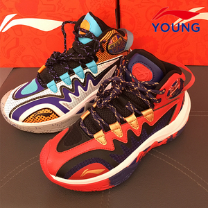 李宁青少年男童鞋儿童专业运动篮球鞋2022春季新款高帮减震先锋力