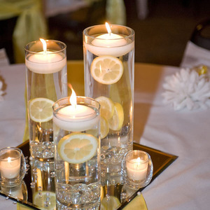 玻璃烛台欧式浪漫婚礼酒店酒店餐桌情人节生日派对水浮无烟蜡烛杯