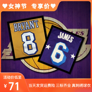 湖人科比詹姆斯球衣24号8号23号6号球衣刺绣城市版篮球服男女球裤
