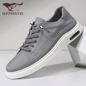 七匹狼男鞋2022年新款男士布鞋百搭休闲鞋男款平底鞋夏季帆布鞋男