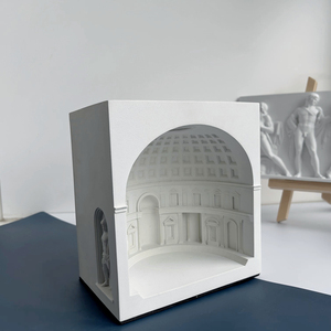 水泥建筑模型万神殿摆件北欧创意家居装饰桌面玄关客厅酒柜摆设