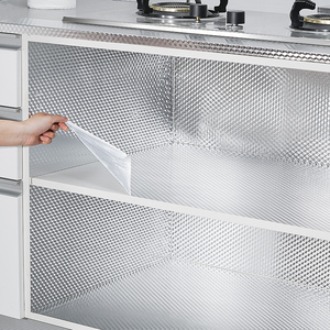 日本橱柜防水防油贴纸自粘厨房水槽翻新贴纸铝箔锡纸加厚无痕墙贴