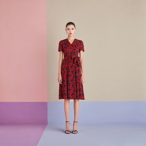 货量有限 chlosio克劳西收腰伞摆设计浪漫优雅年轻时尚连衣裙