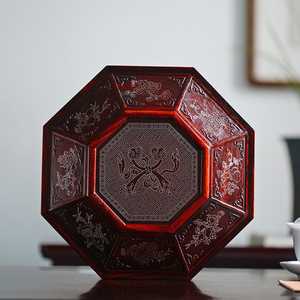 红木嵌银首饰盒