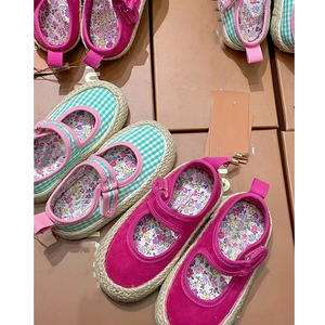 童装女童格子帆布鞋24夏装新款女宝宝洋气时髦魔术贴单鞋儿童鞋子