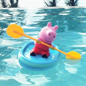 小猪佩奇玩具划船皮划艇抖音戏水宝宝男孩女孩游泳花洒儿童洗澡