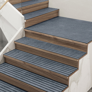 实木现代简约楼梯踏步垫涤纶防滑垫免胶自粘家用楼梯台阶地毯定制