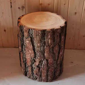 实木树墩摆件原木凳子木桩树墩底座原木桩树桩天然圆松木树墩子