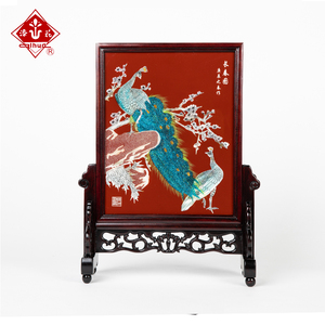扬州漆器厂平磨台屏结婚生日新中式家居装饰办公摆件商务工艺礼品