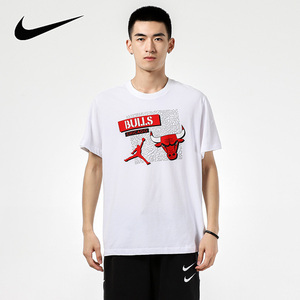 nike耐克短袖男夏2022新款aj白t恤运动服跑步宽松圆领半袖da6611