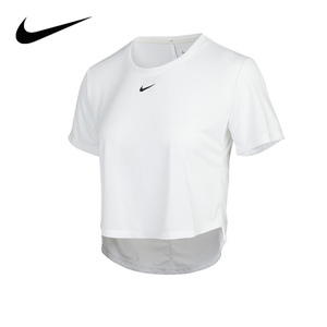 nike耐克短袖女白t恤2021夏季新款运动服宽松圆领半袖dd4955-100