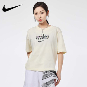 nike耐克短袖女装2021夏季新款运动t恤圆领宽松半袖潮dd1457-113