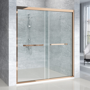 网红淋浴房隔断整体一字形浴室推拉玻璃门卫生间干湿分离浴屏家用