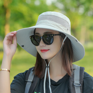 夏季渔夫帽女士户外遮阳帽紫外线防晒帽百搭夏天女太阳帽青年休闲