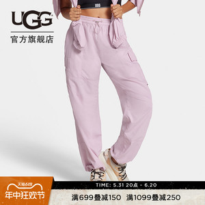 UGG夏季新款女士舒适纯色收口时尚休闲长裤轻质工装裤 1152866