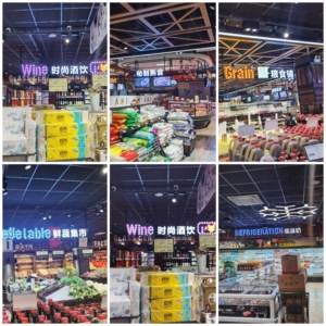 称重收银台发光字招牌led悬挂区域分类导购双面指示吊牌超市灯箱