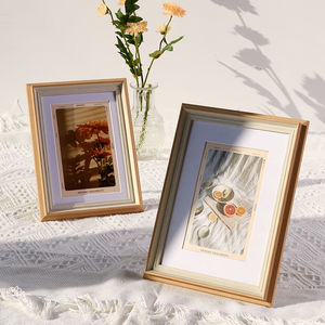 北欧正方形相框摆台复古画框相片装裱象匡挂墙相册框架定制洗照片