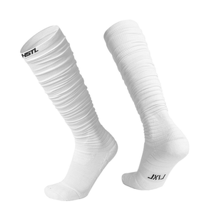 HSTL超长橄榄球袜堆堆袜毛巾底超厚缓震高筒男袜女袜黑白可选