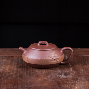 虎兰堂陶手 王龙 紫砂壶竹韵壶紫泥粉浆老段泥