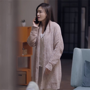 欧美新品突围范家慧秦岚同款衣服韩版宽松慵懒风毛衣针织开衫外套