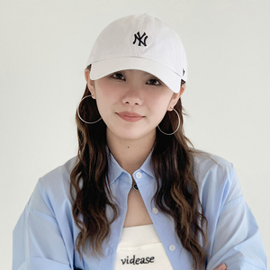 47brand白色mlb帽子ny软顶鸭舌帽男软顶棒球帽女la秋冬防晒遮阳帽