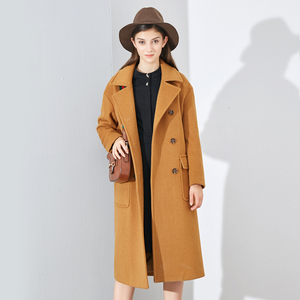 女装 中长款毛呢外套 朗香毛呢大衣