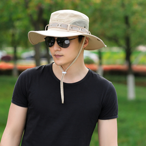 潮流帽子男凉帽男户外大头围平顶帽户外防晒夏天帽子用品男帽子