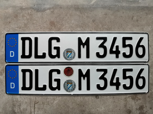 装饰车牌小铺 德国 3456 欧盟 欧洲 改装 装饰 车库