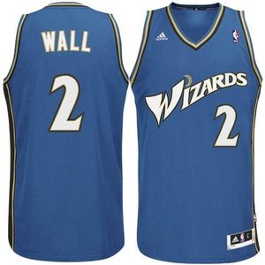 代购 约翰沃尔 华盛顿奇才队 adidas 蓝色2号篮球服 球迷版球衣