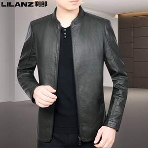 利郎男装正品2020年秋季新款时尚休闲真皮皮衣3399qq821873926