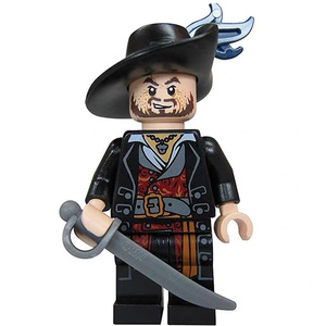 lego乐高加勒比海盗4181 人仔poc004巴博萨船长 含武器 绝版现货