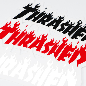 90drunkmonkey淘宝美国进口thrasher logo 火焰滑板品牌贴纸套装