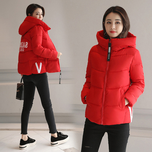 哥弟阿玛施正品17冬装新款韩版休闲羽绒棉服短款女时尚棉衣外套潮